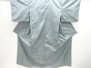 アンティーク　樹木模様織り出し手織り紬着物